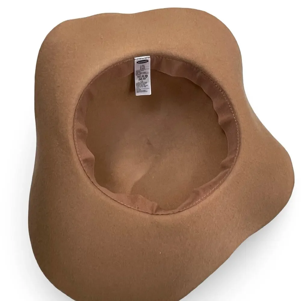 Old Navy Sun Hat 4” Wide Brim Floppy 100% Wool Chocolate Brown Large XL Boho